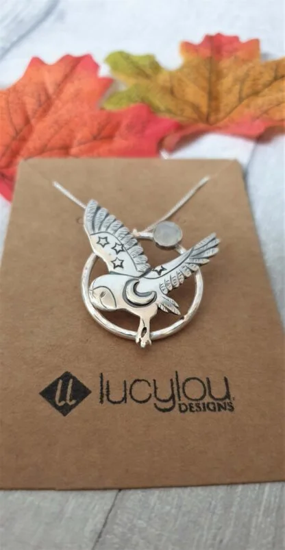 Ceridwen Silver Owl Pendant